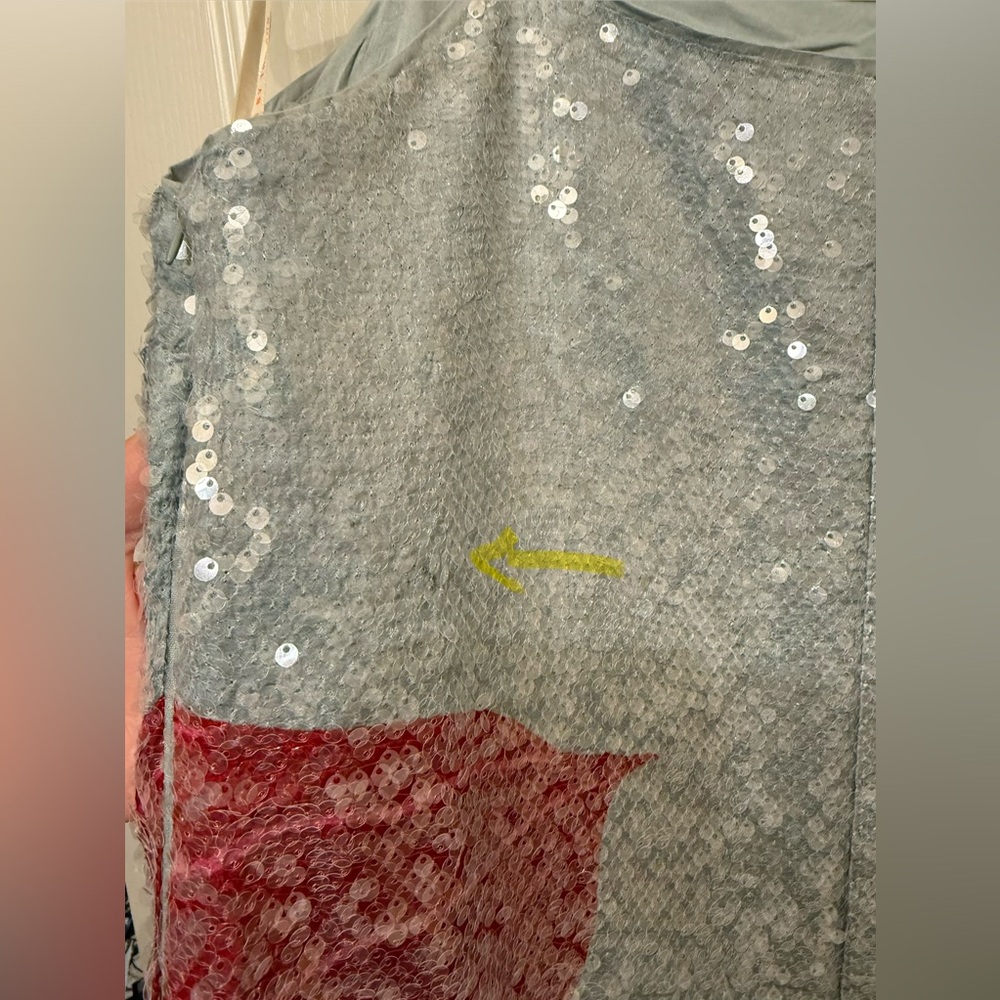 NWT Anthropologie Farm Rio Blue Anthurium Sequin Dress đș SOLD OUT Retail: $360 - Picture 10 of 11